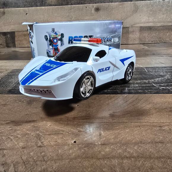 Transformer Robot Police Car w/ Lights & Sounds - Picture 5 of 10